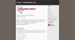 Desktop Screenshot of nevadabolt.com
