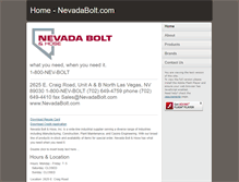 Tablet Screenshot of nevadabolt.com